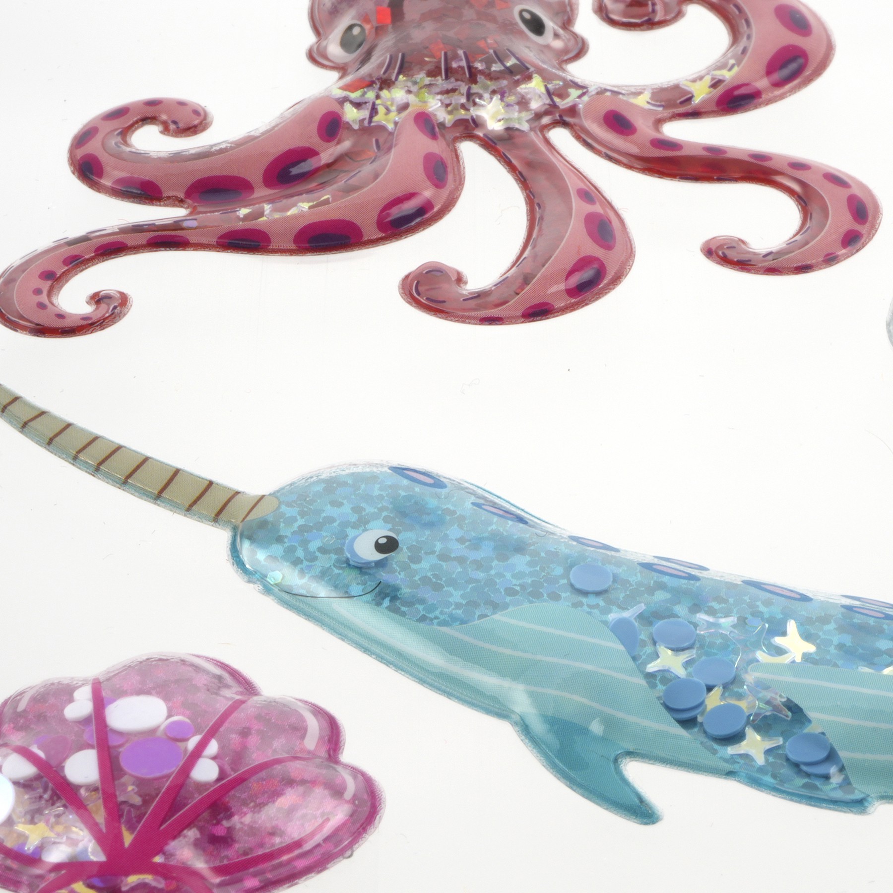 slide 2 of 3, Sea Life Shaker Stickers By Creatology, 1.2 in - 3.7 in