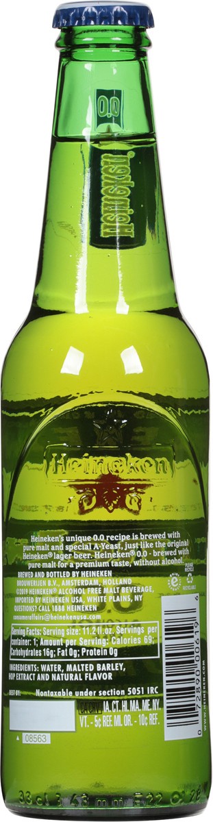 slide 8 of 9, Heineken 0.0% Alcohol Free Beer 11.2 fl oz, 11.2 fl oz