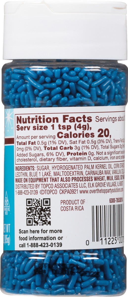 slide 12 of 17, Over The Top Decorating Ocean Blue Sprinkles 3 oz, 3 oz