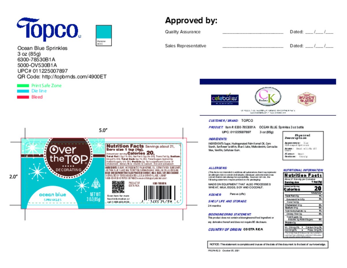 slide 15 of 17, Over The Top Decorating Ocean Blue Sprinkles 3 oz, 3 oz
