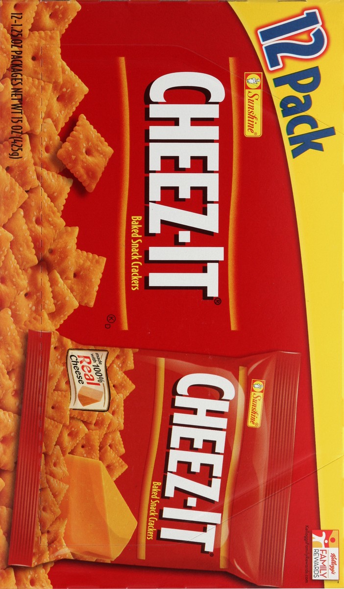 slide 6 of 7, Cheez-It Baked Snack Crackers 12 ea, 12 ct