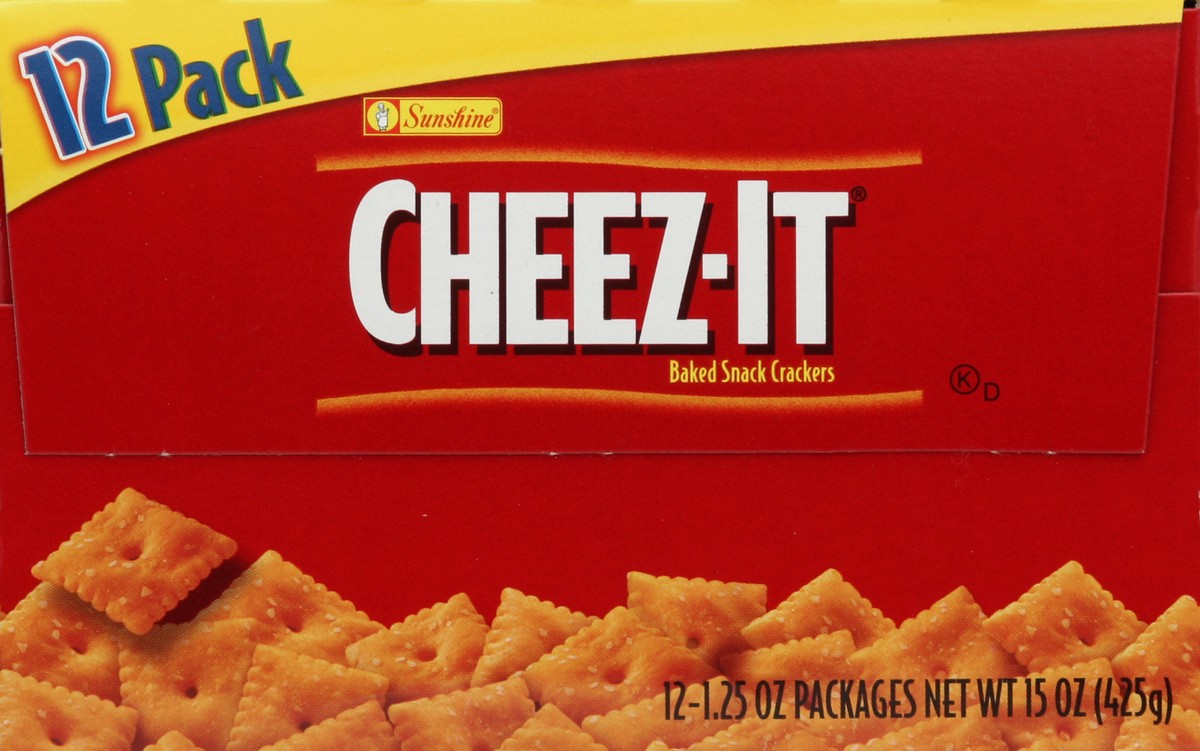 slide 5 of 7, Cheez-It Baked Snack Crackers 12 ea, 12 ct