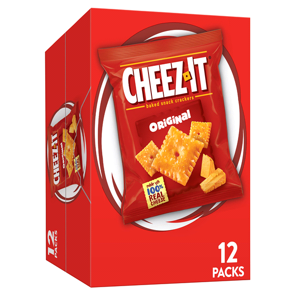 slide 1 of 7, Cheez-It Baked Snack Crackers 12 ea, 12 ct