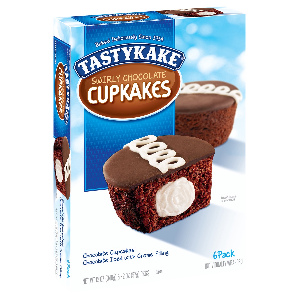 slide 2 of 9, Tastykake Swirly Chocolate Cupkakes 12 oz. Box, 6 ct