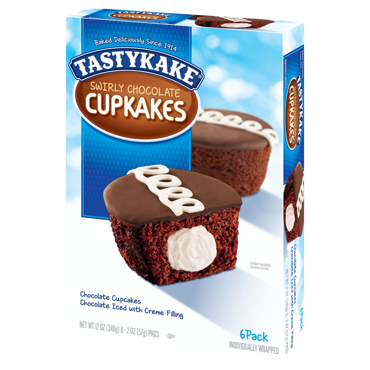 slide 3 of 9, Tastykake Swirly Chocolate Cupkakes 12 oz. Box, 6 ct