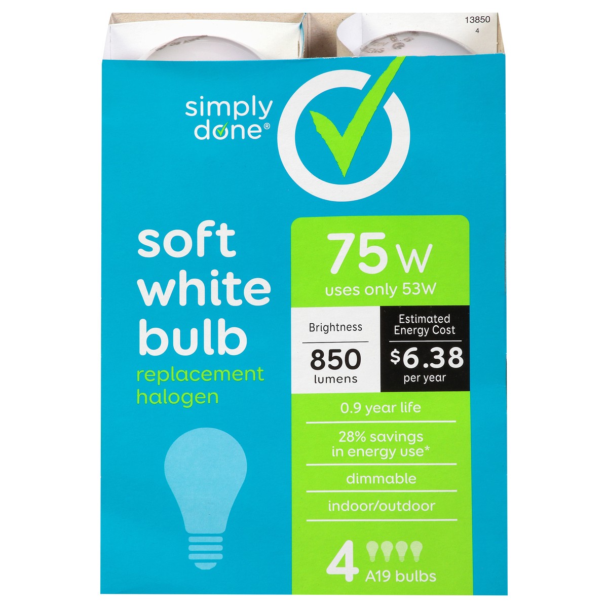 slide 11 of 13, Simply Done 75 Watts Soft White Halogen Replacement Light Bulbs 4 ea, 4 ct