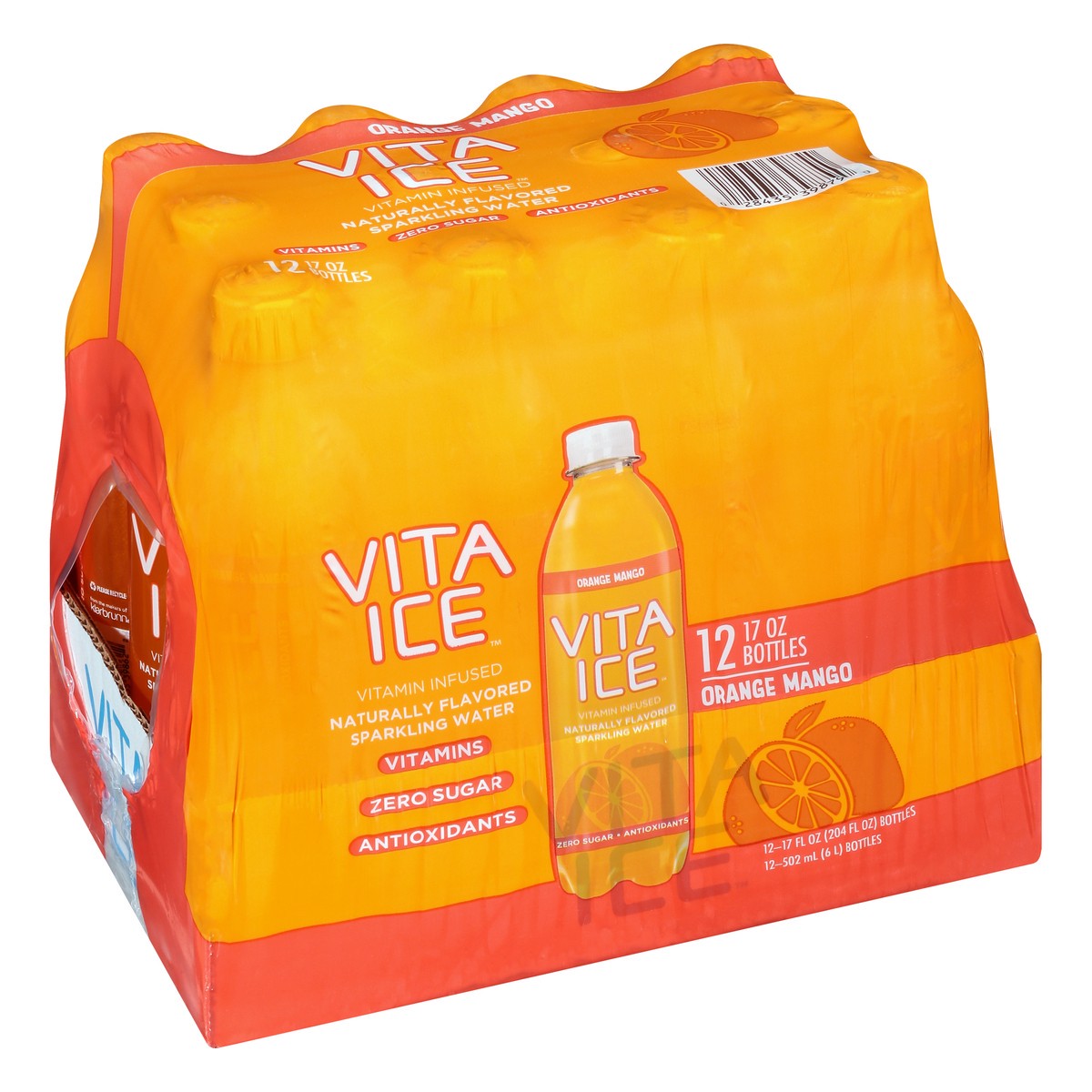 slide 8 of 13, Vita Ice 12 Pack Orange Mango Sparkling Water 12 ea - 12 ct, 12 ct