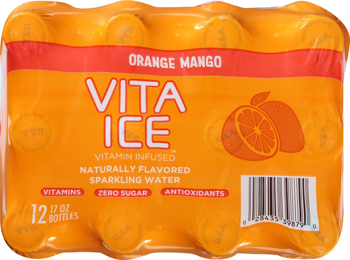 slide 5 of 13, Vita Ice 12 Pack Orange Mango Sparkling Water 12 ea - 12 ct, 12 ct