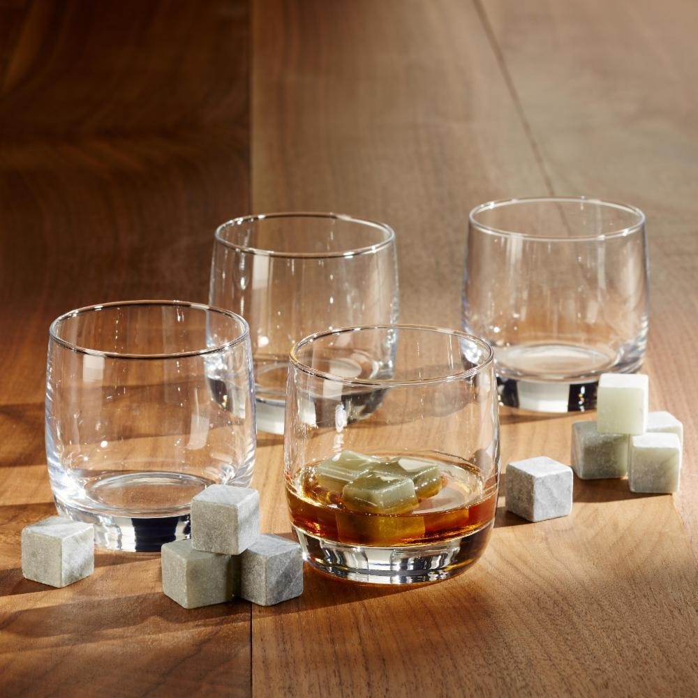 slide 1 of 1, Dash of That Whiskey And Stones Glassware Set - 20 Piece - Clear/Gray, 10 oz