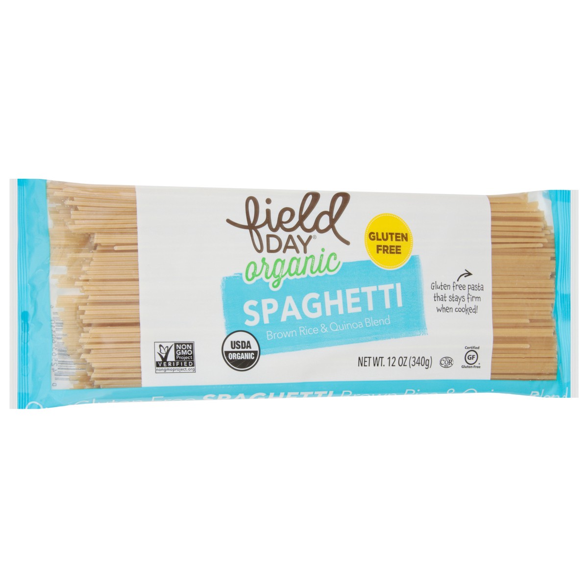 slide 2 of 14, Field Day Pasta - Organic - Brown Rice And Quinoa Blend - Spaghetti, 12 oz