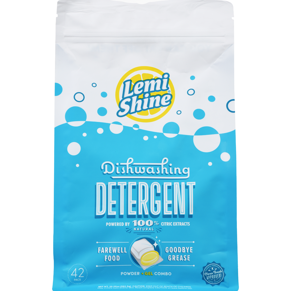 slide 1 of 1, Lemi Shine Dishwashing Detergent Pacs, 42 ct