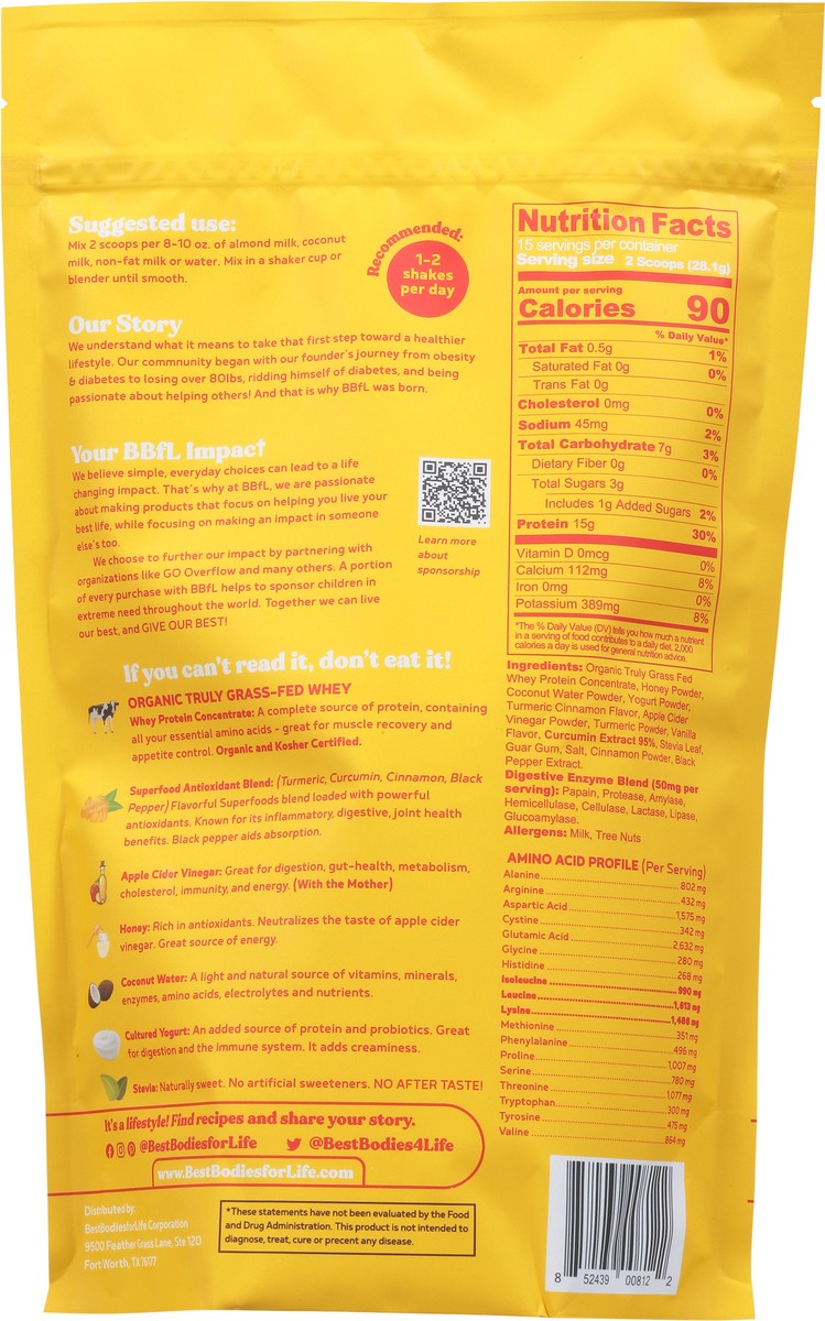 slide 10 of 14, BBfL Turmeric Curcumin Cream Lifestyle Shake 14.9 oz, 14.9 oz