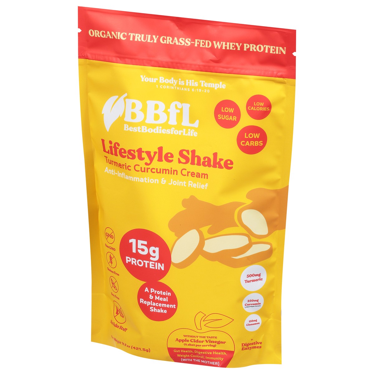 slide 4 of 14, BBfL Turmeric Curcumin Cream Lifestyle Shake 14.9 oz, 14.9 oz