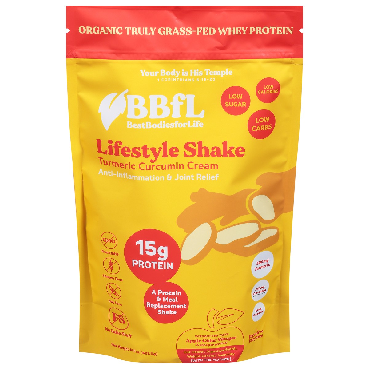 slide 1 of 14, BBfL Turmeric Curcumin Cream Lifestyle Shake 14.9 oz, 14.9 oz