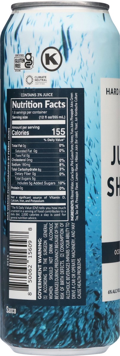slide 6 of 13, Juneshine Hard Kombucha Ocean Squeeze 19.2 Oz Can - 19.2 FZ, 19.20 fl oz
