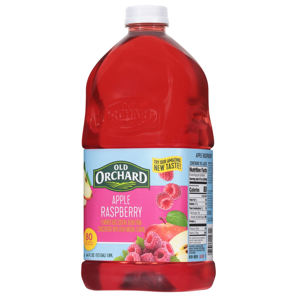 slide 4 of 9, Old Orchard Apple Raspberry Juice 20% - 64 fl oz, 64 fl oz