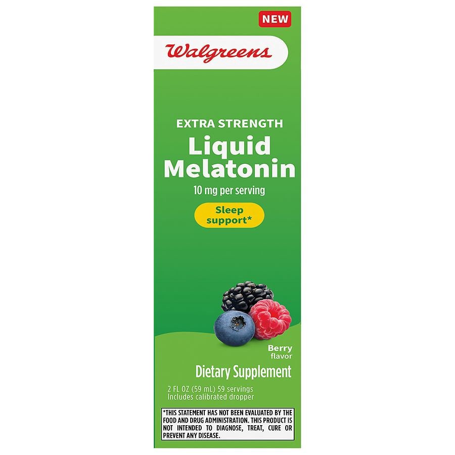 slide 1 of 5, Walgreens Liquid Melatonin Berry, 2 fl oz