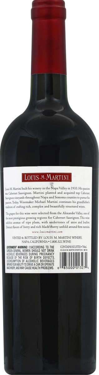 slide 4 of 4, Louis M. Martini Red Wine, 750 ml