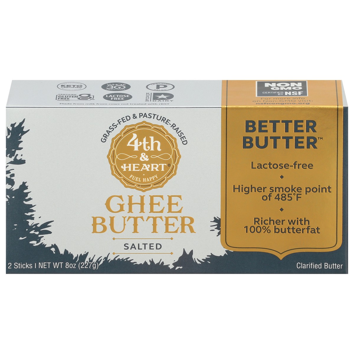 slide 10 of 14, 4Th & Heart Ghee Salted Butter Sticks, 2 ct; 8 oz