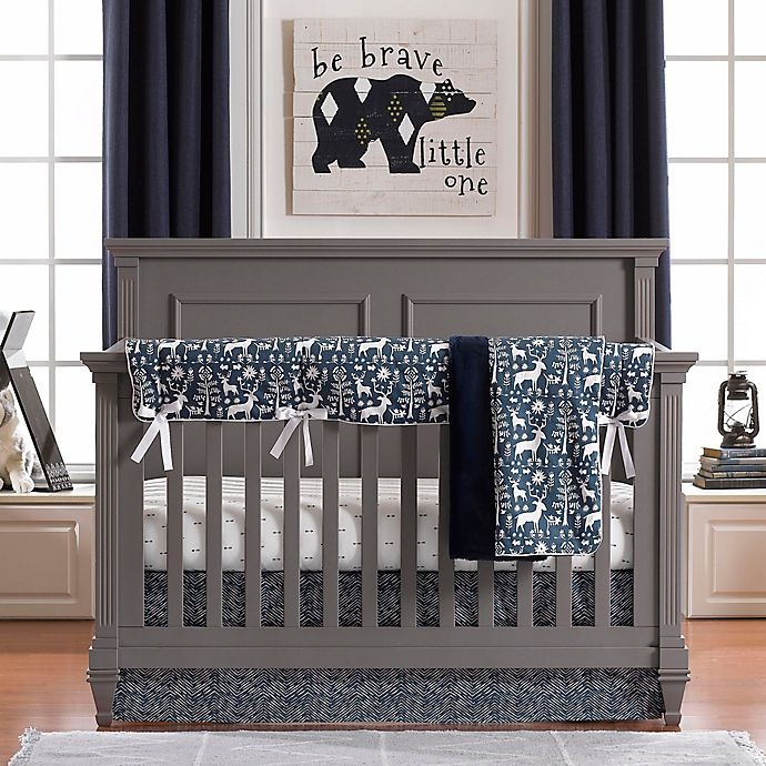 slide 1 of 1, Liz and Roo Woodland Forest Crib Bedding Set - Navy, 3 ct