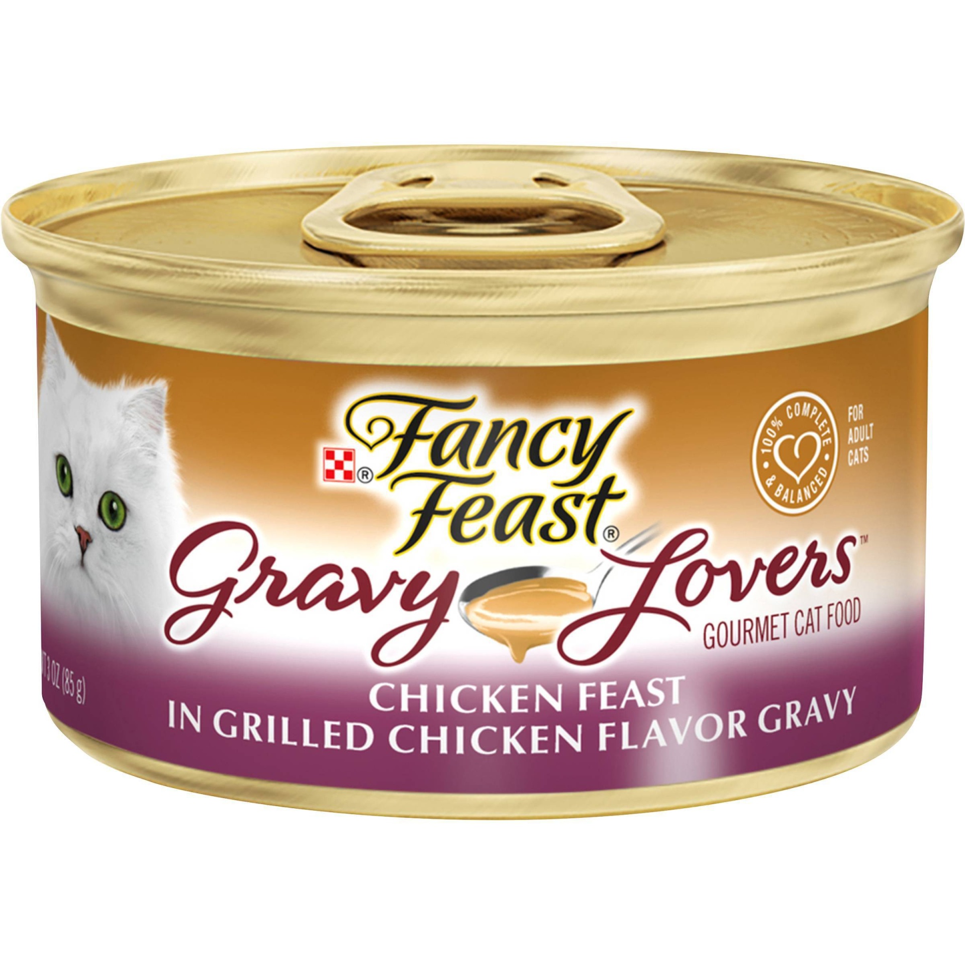 slide 1 of 7, Purina Fancy Feast Gravy Lovers Chicken Feast in Grilled Chicken Flavor Gravy Cat Food, 3 oz