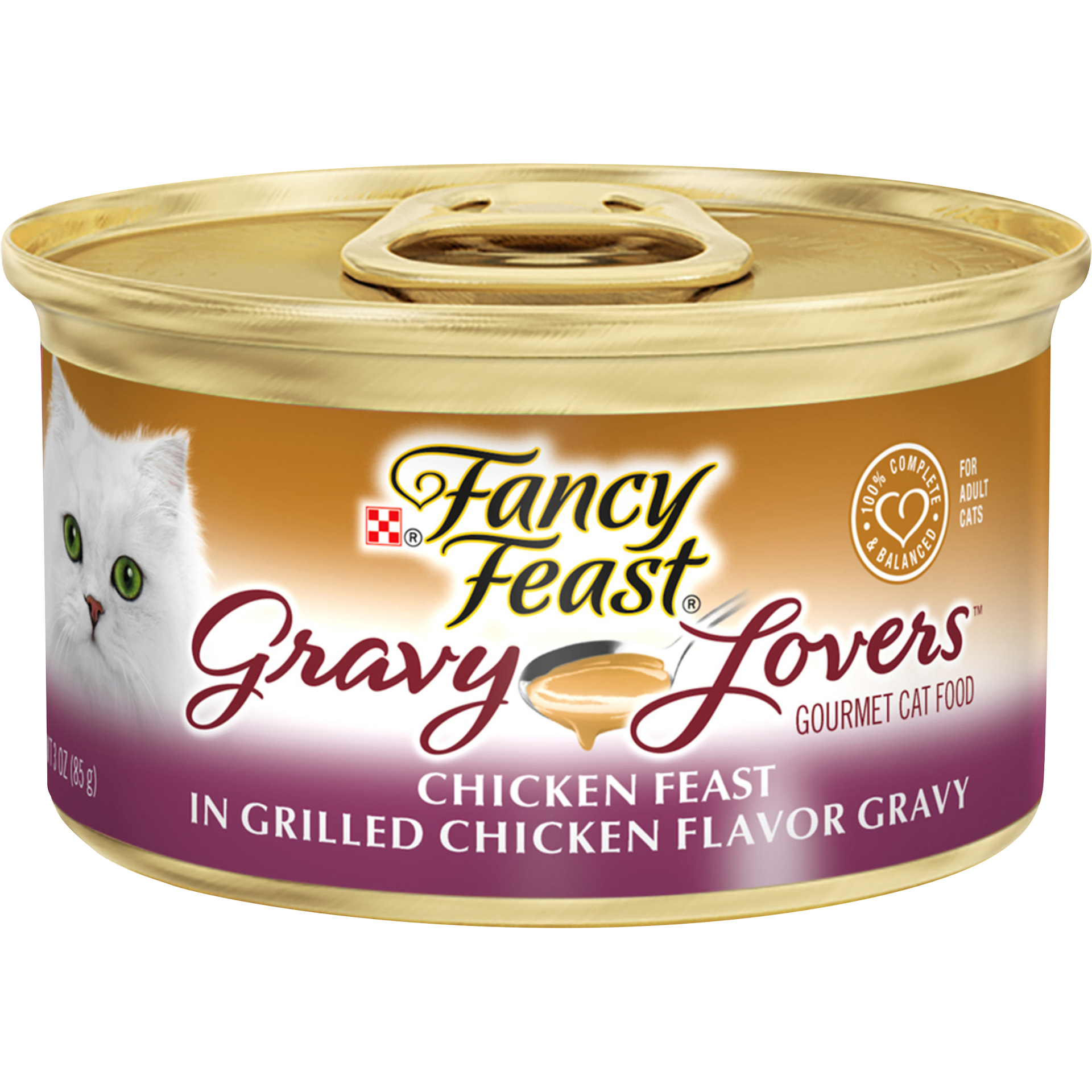 slide 1 of 4, Fancy Feast Purina Fancy Feast Gravy Lovers Gourmet Wet Cat Food Chicken Feast In Grilled Chicken Flavor Gravy - 3oz, 3 oz