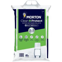 Morton Clean and Protect Plus Rust Defense Water Softener Pellets - 40lbs - Morton
