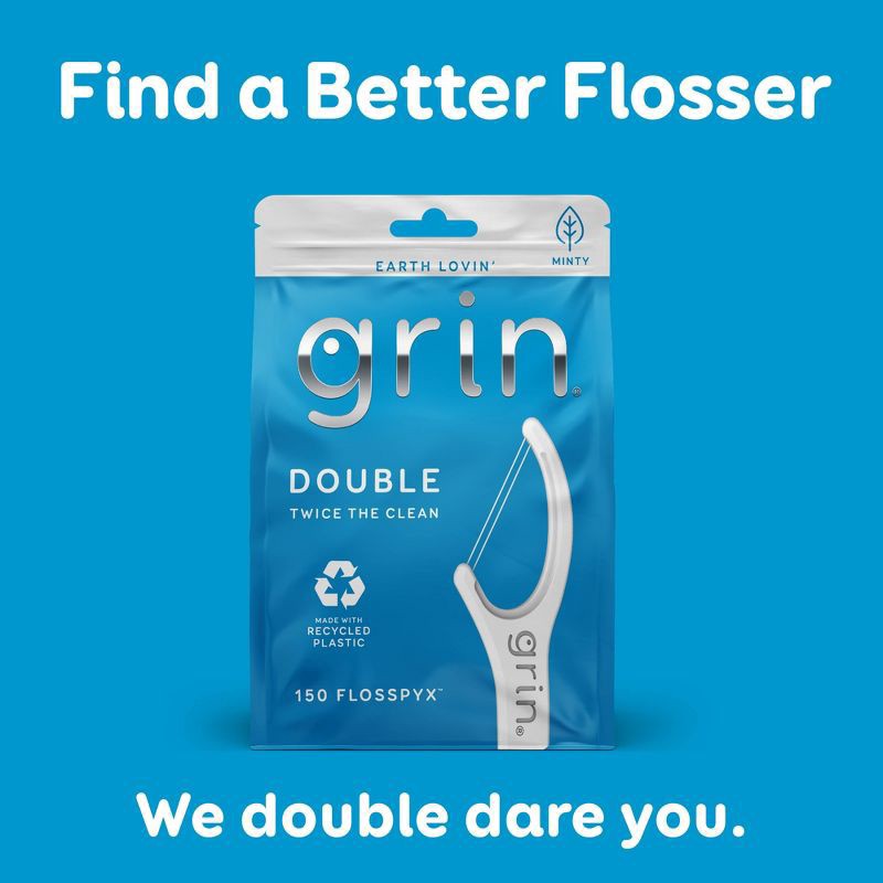 slide 8 of 9, Grin Oral Care Double Floss Picks - 150ct, 150 ct