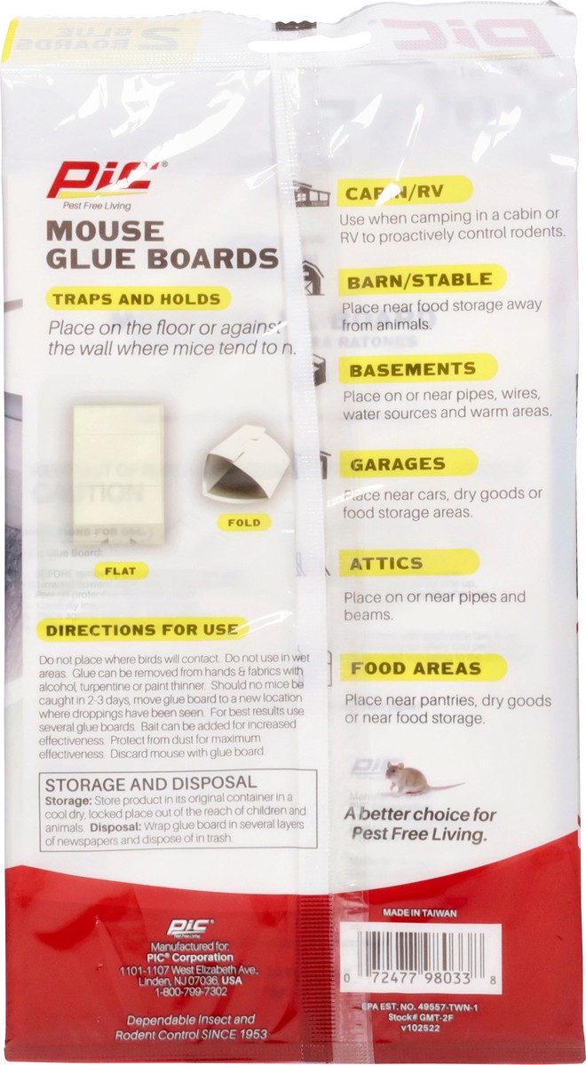 slide 2 of 11, PIC Mouse Glue Boards 2 ea, 2 ct