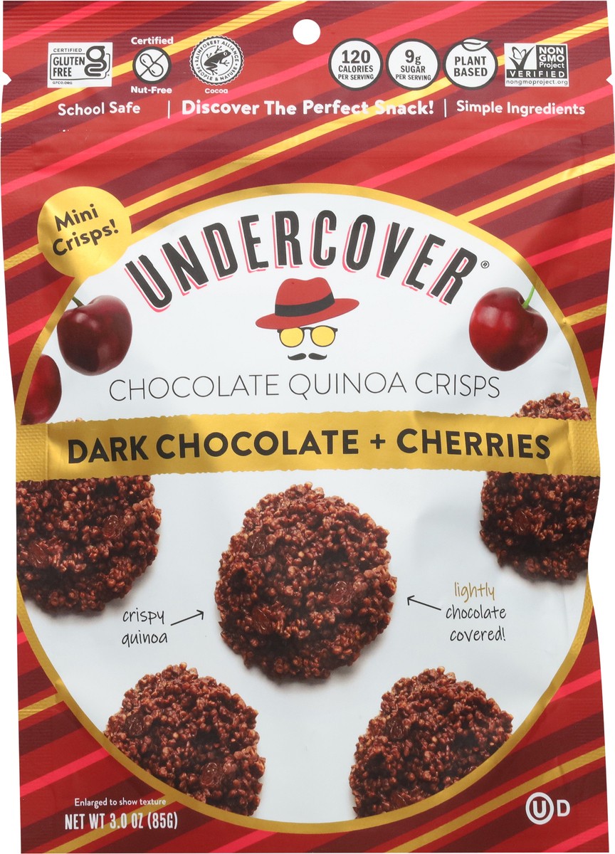 slide 14 of 14, Undercover Dark Chocolate + Cherries Chocolate Quinoa Crisps Mini 3.0 oz, 3 oz