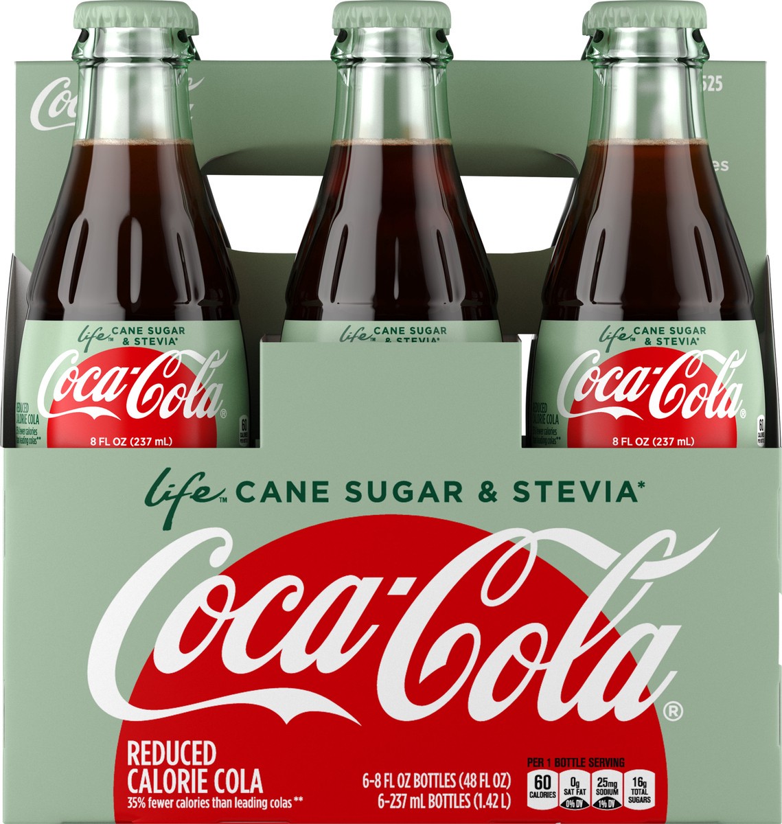 slide 2 of 10, Coca-Cola Life Cola 6 ea, 6 ct; 8 fl oz