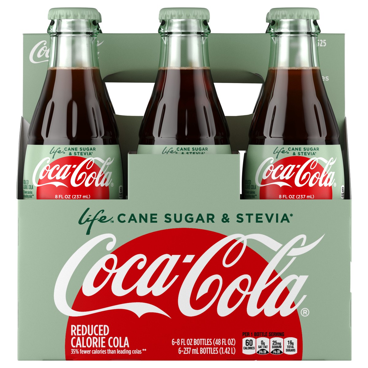 slide 1 of 10, Coca-Cola Life Cola 6 ea, 6 ct; 8 fl oz