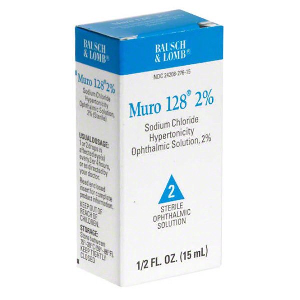 slide 1 of 1, Bausch & Lomb Muro 128 2% Sterile Ophthalmic Solution,, 0.5 oz