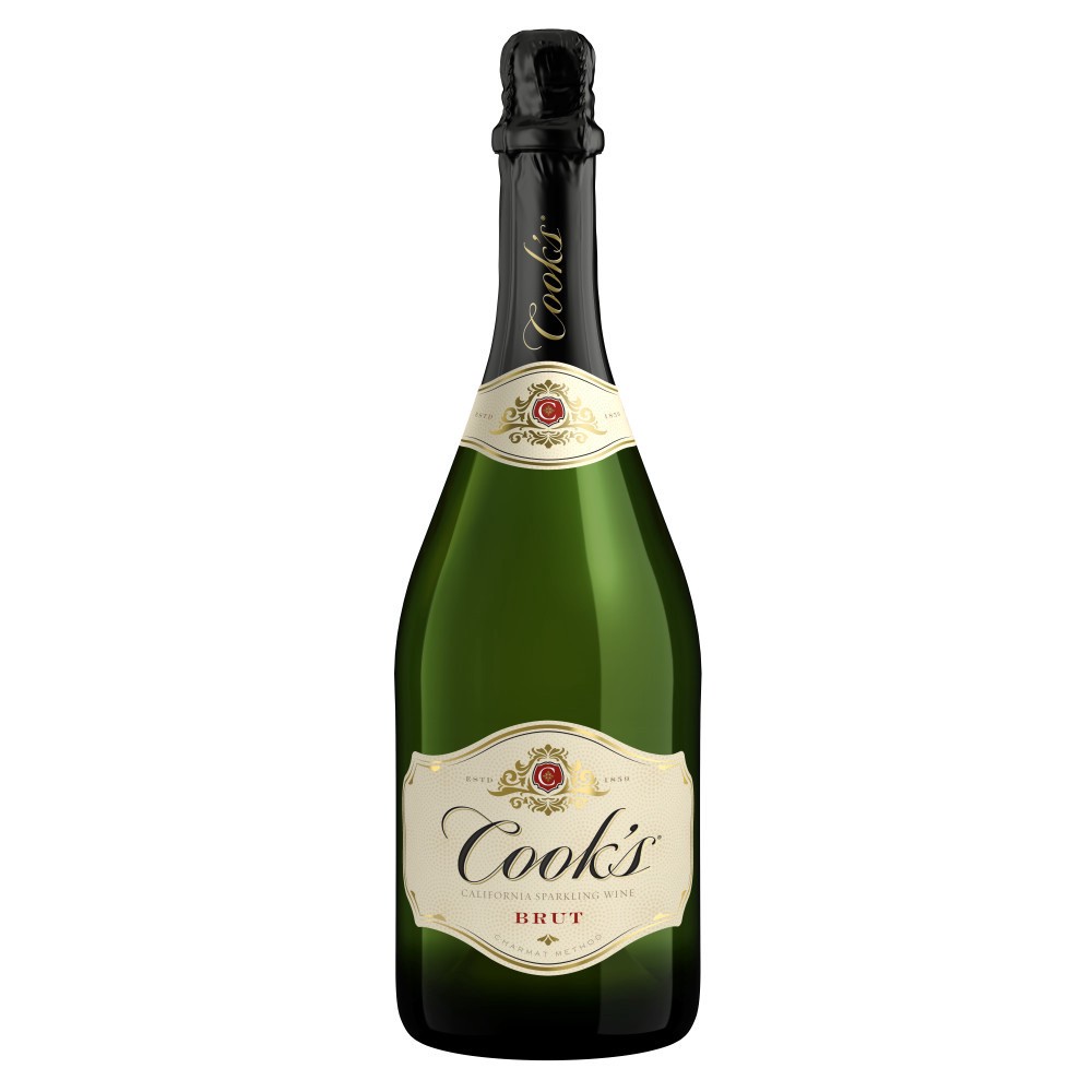 slide 1 of 7, Cook's California Champagne Brut White Sparkling Wine, 750 mL Bottle, 25.35 fl. oz