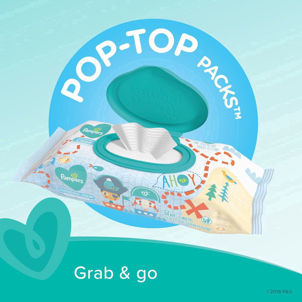 slide 9 of 21, Pampers Baby Clean Wipes Baby Fresh Scented 1X Pop-Top 72 Count, 72 ct