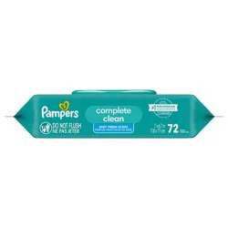 Pampers Complete Clean Baby Wipes - Fresh Scent 1X Pop-Top Packs 72 Count