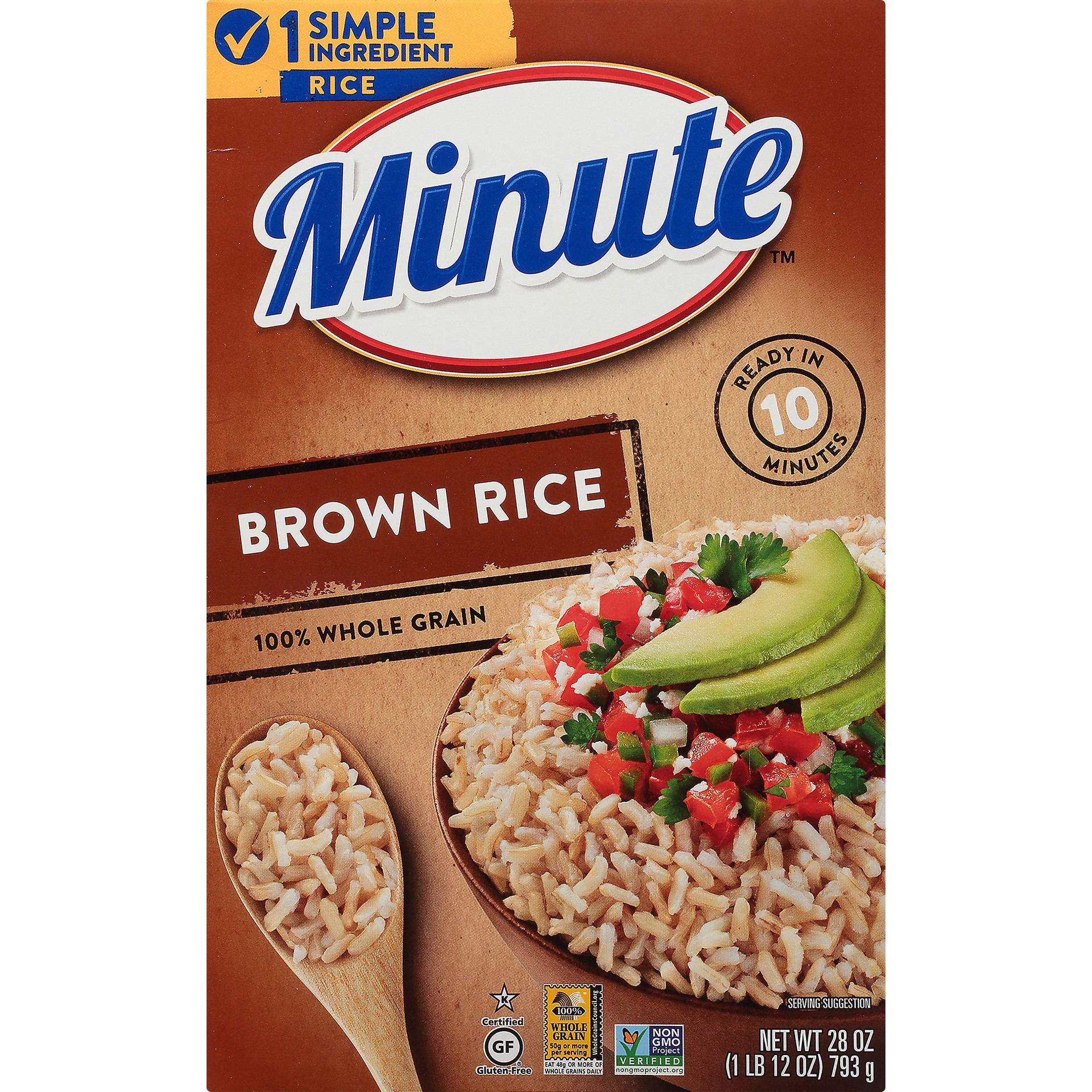 slide 1 of 9, Minute Brown Rice, 28 oz