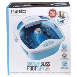 HoMedics Shower Bliss Foot Spa With Heat Boost Power