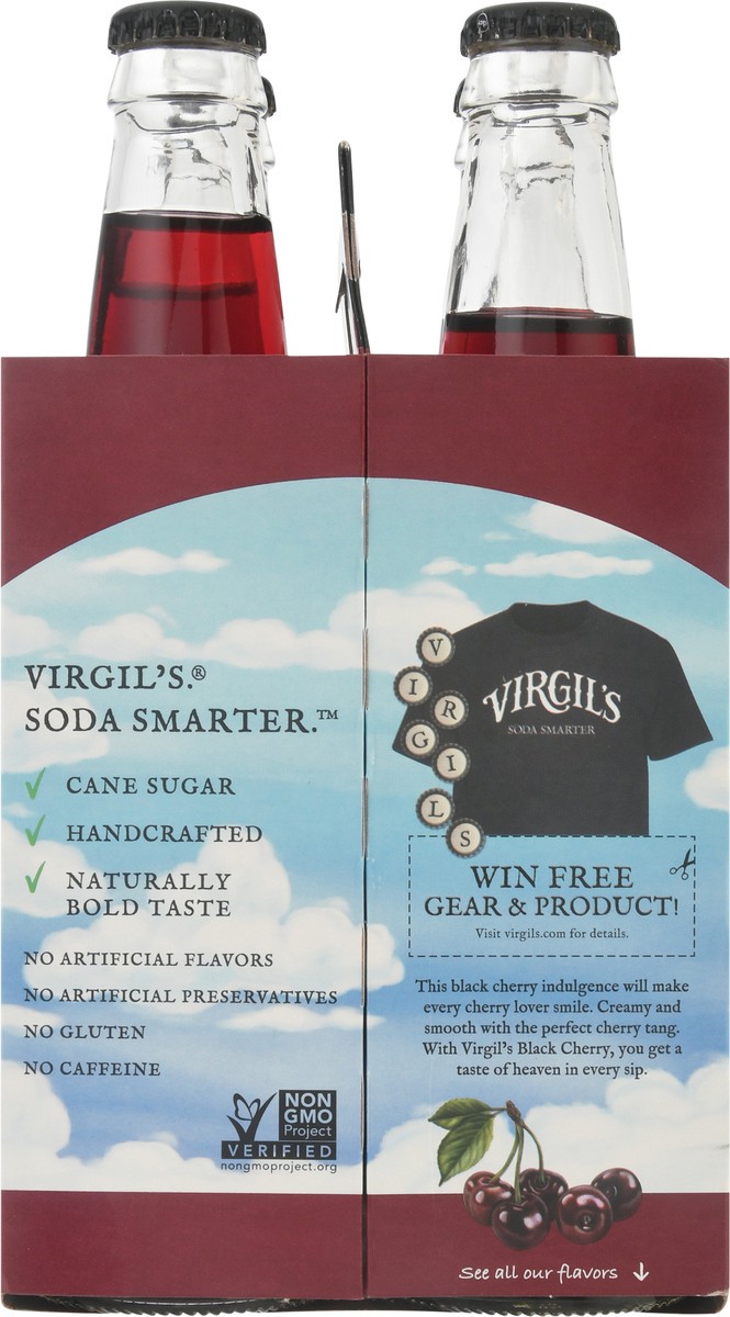 slide 6 of 11, Virgil's Black Cherry Cream Soda 4 Bottles - 4 ct, 4 ct