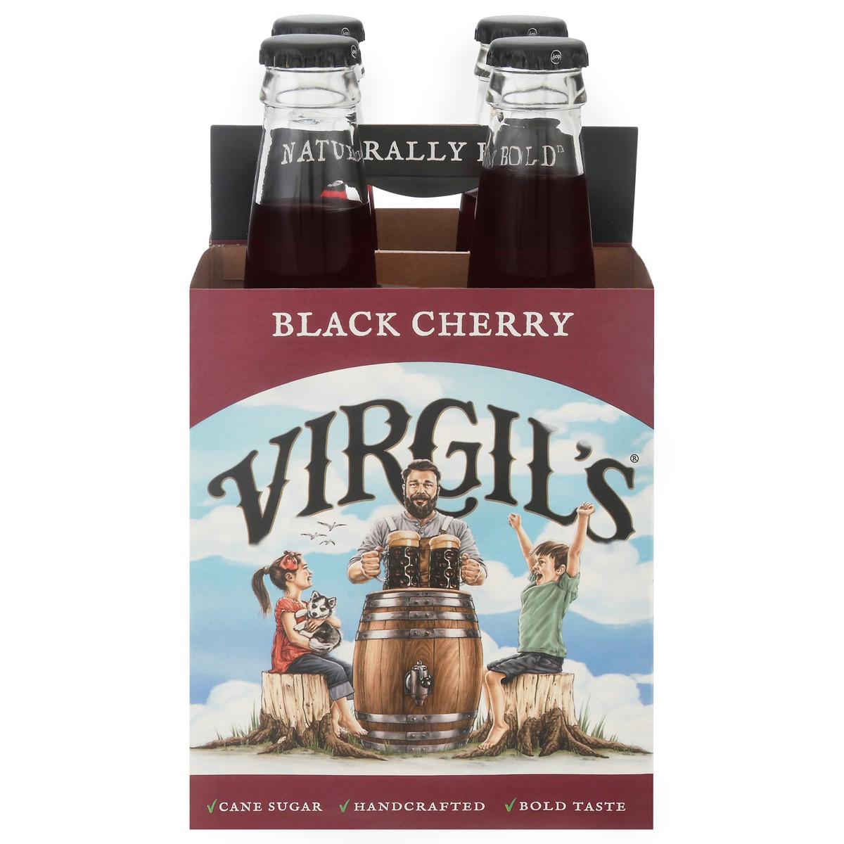 slide 8 of 11, Virgil's Black Cherry Cream Soda 4 Bottles - 4 ct, 4 ct