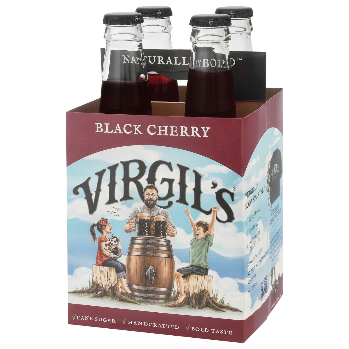 slide 9 of 11, Virgil's Black Cherry Cream Soda 4 Bottles - 4 ct, 4 ct