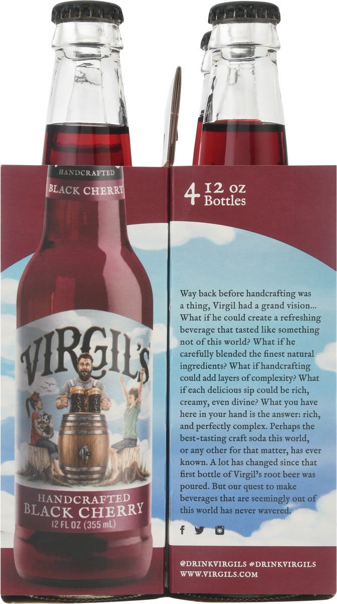 slide 3 of 11, Virgil's Black Cherry Cream Soda 4 Bottles - 4 ct, 4 ct