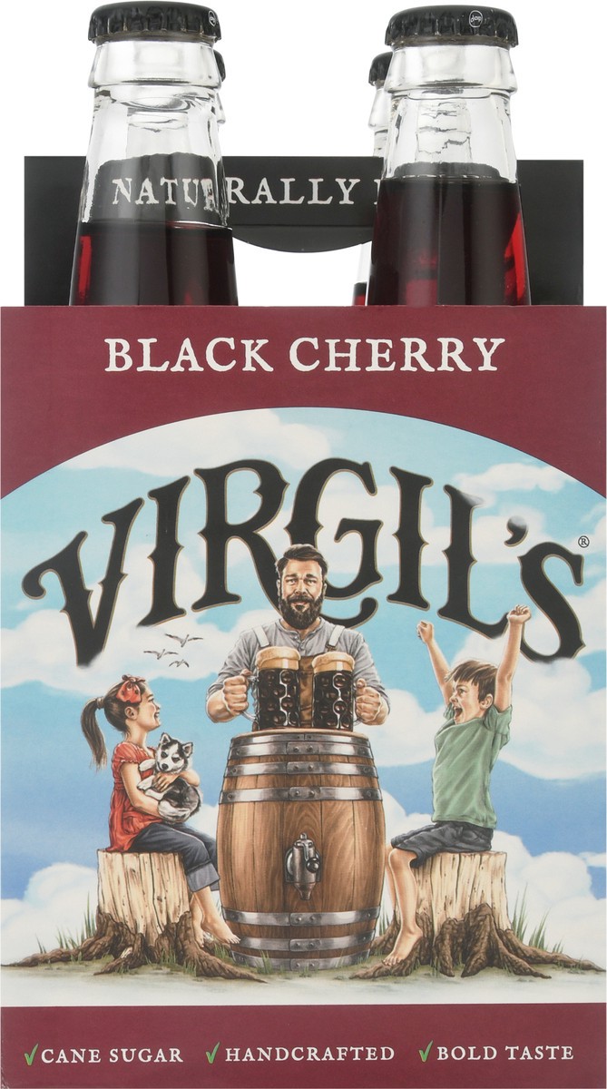 slide 1 of 11, Virgil's Black Cherry Cream Soda 4 Bottles - 4 ct, 4 ct