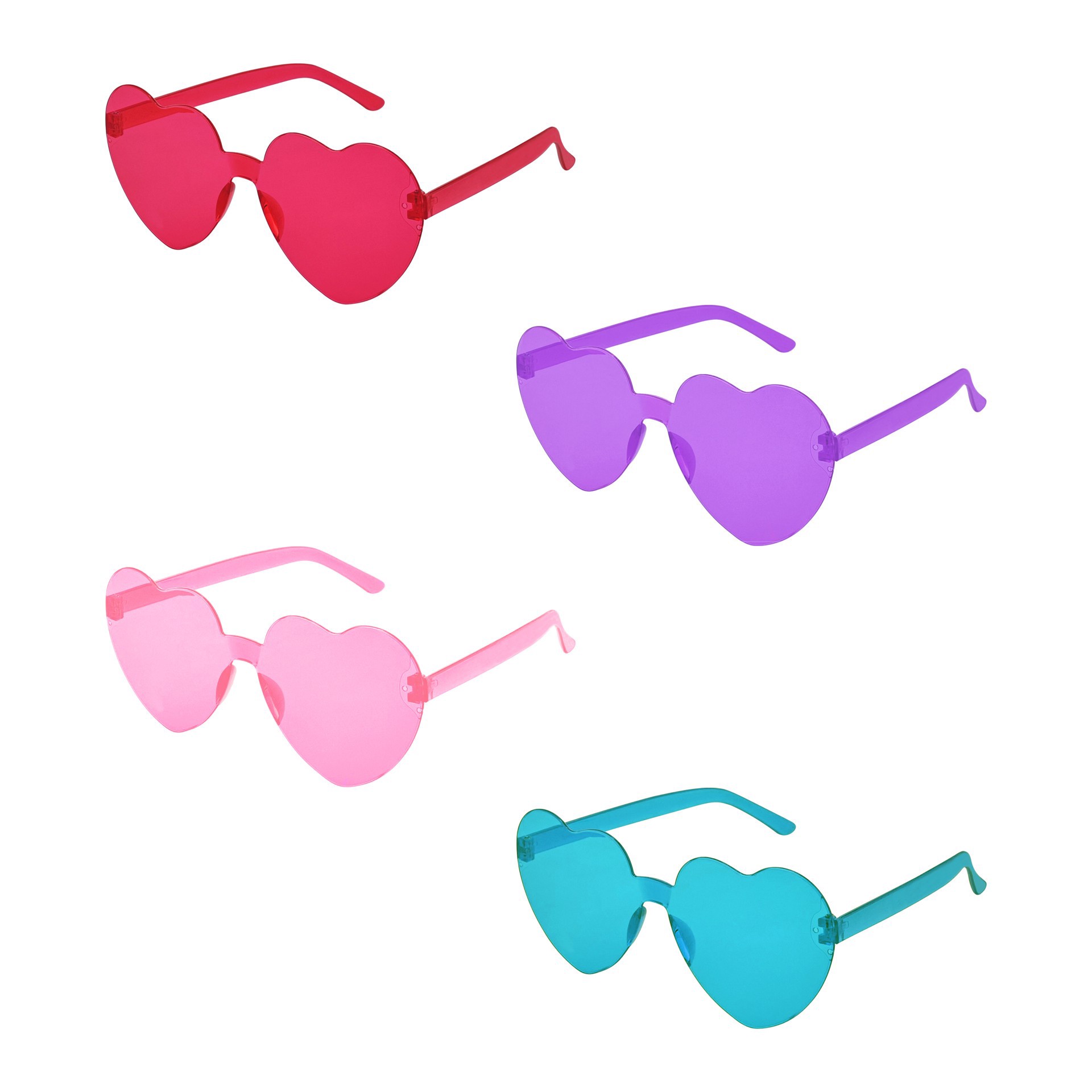 slide 2 of 2, 5.5" Heart Shaped Glasses, 4ct. By Celebrate It, 4 ct