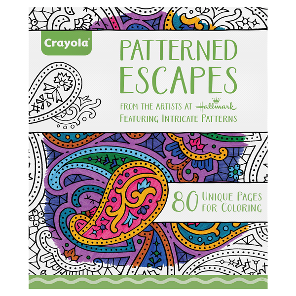 slide 1 of 1, Crayola Patterned Escapes Adult Coloring Book, 1 ct