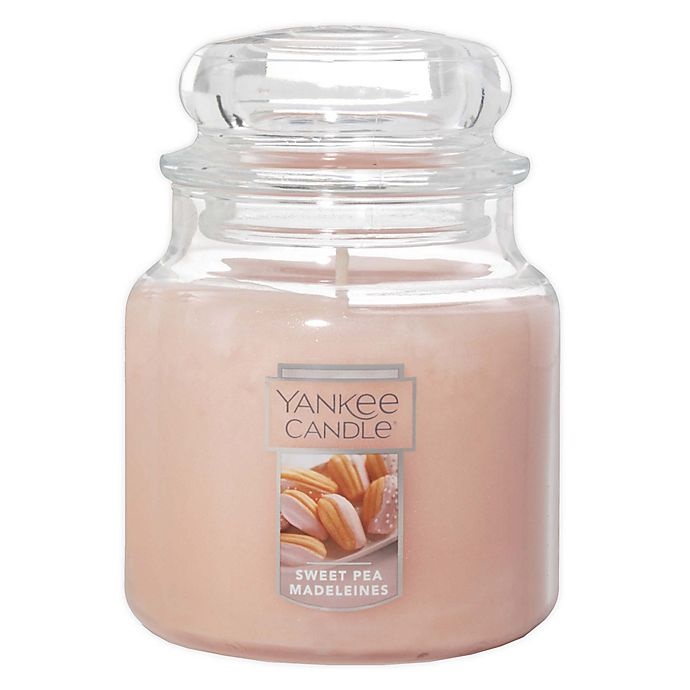 slide 1 of 1, Yankee Candle Sweet Pea Madeleines Medium Classic Jar Candle, 1 ct