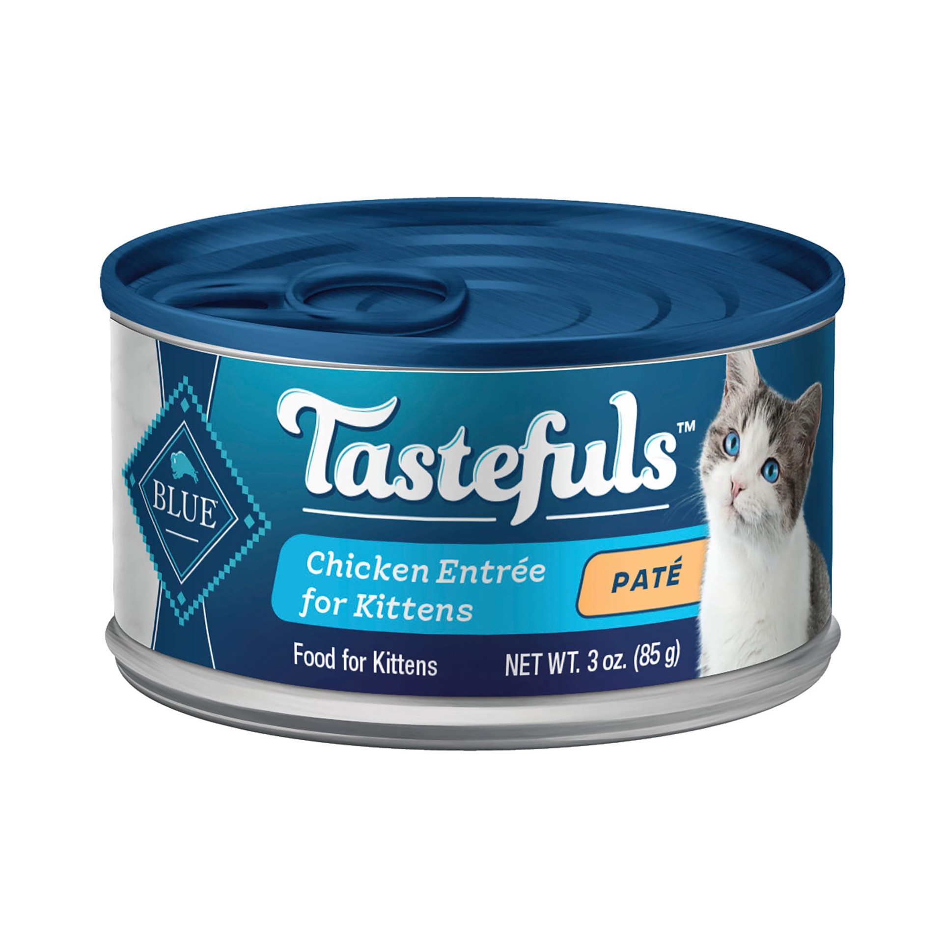 slide 1 of 1, Blue Buffalo Blue Tastefuls Pate Chicken Entree Food for Kittens 3 oz, 3 oz