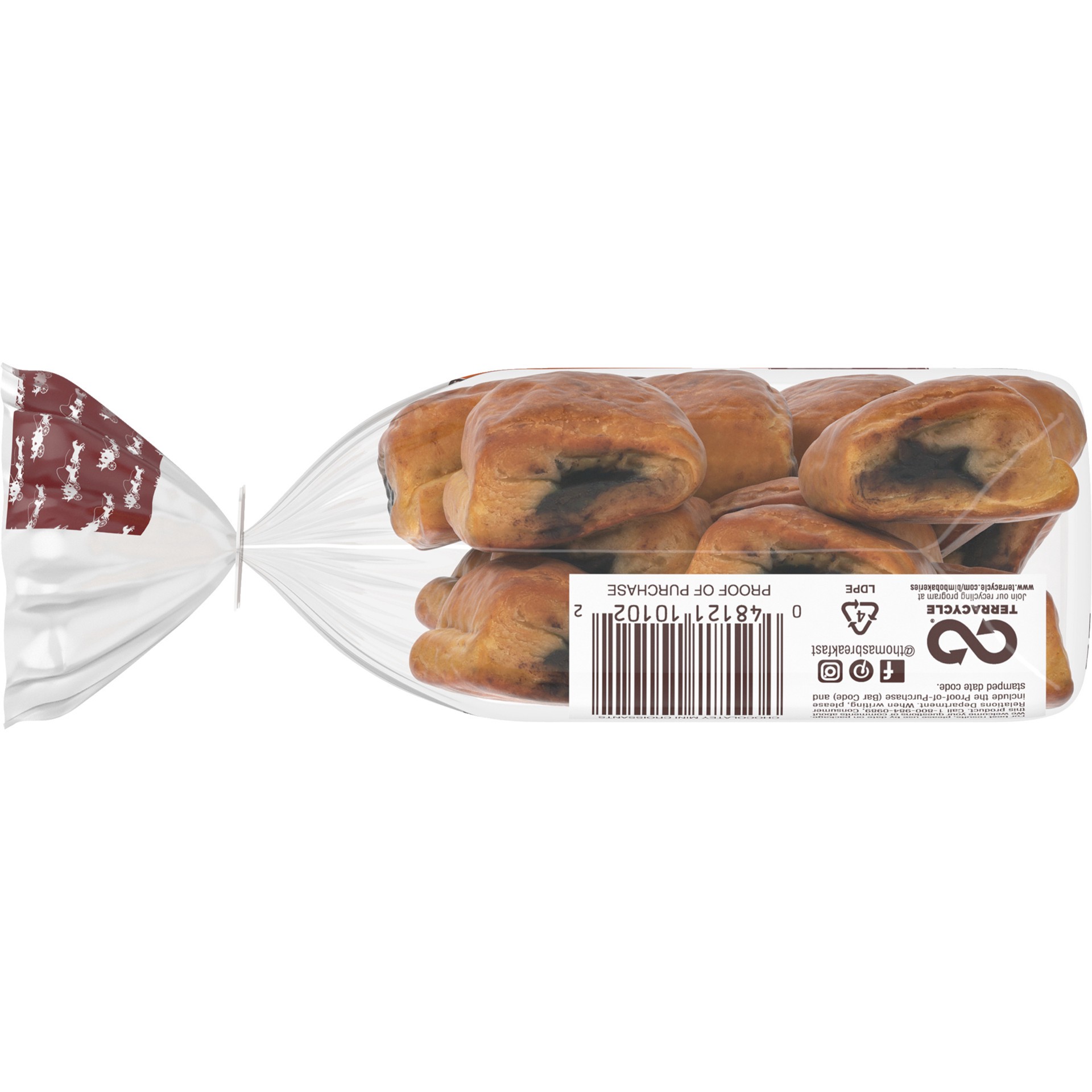 slide 4 of 5, Thomas' Chocolatey Mini Croissants, 12 count, 9 oz, 12 ct