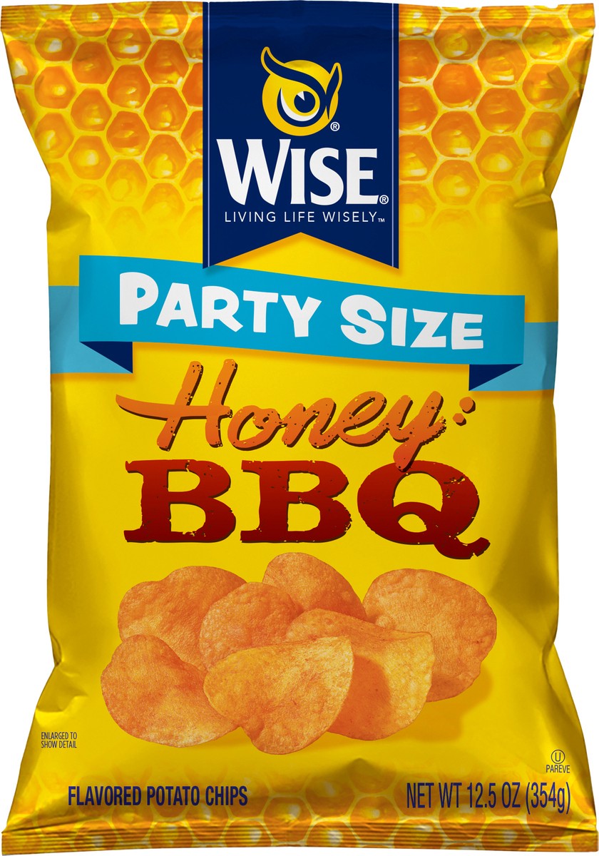 slide 2 of 3, Wise Honey BBQ Party Size, 12.5 oz