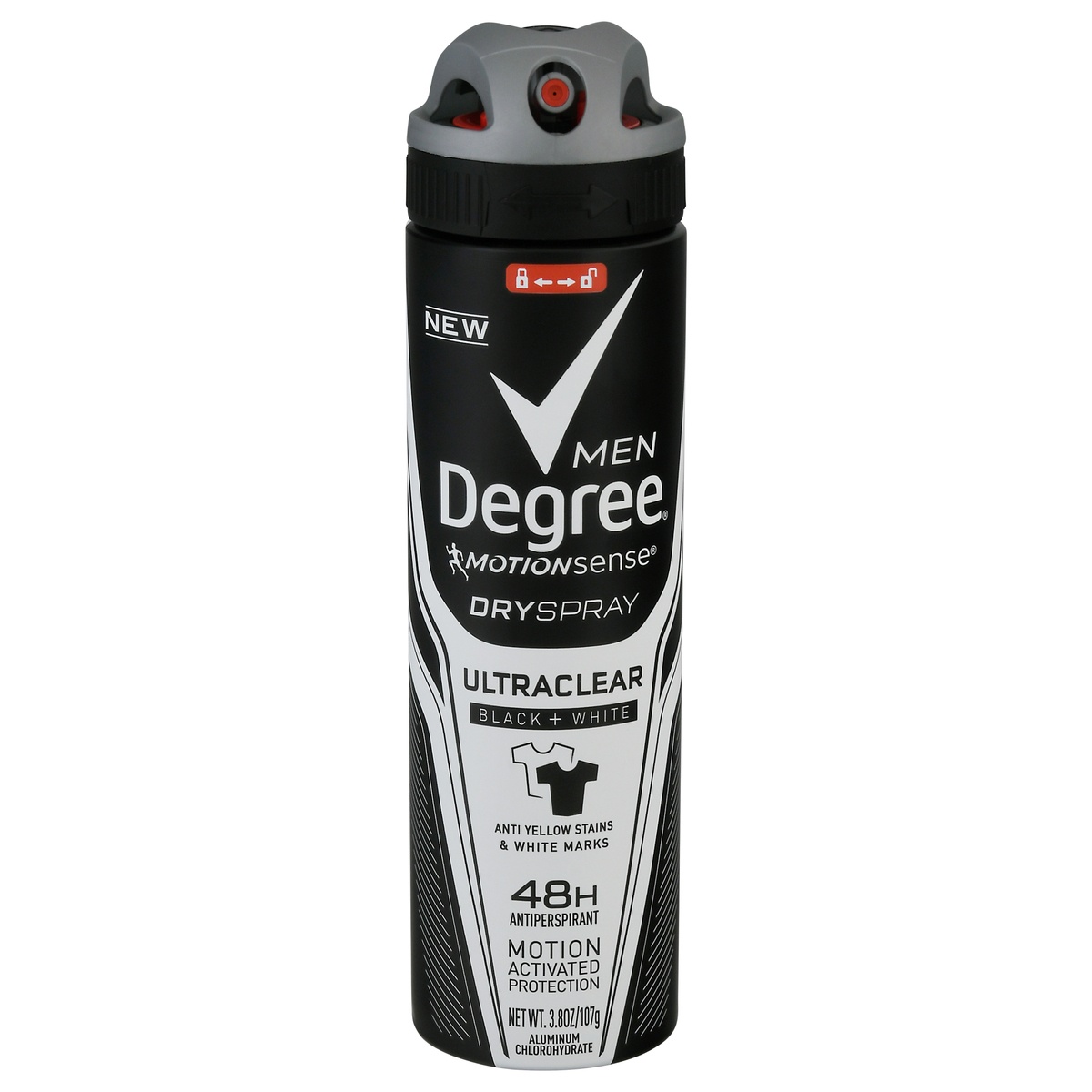 slide 1 of 1, Degree Men Ultraclear Antiperspirant Deodorant Dry Spray Black White, 3.8 oz